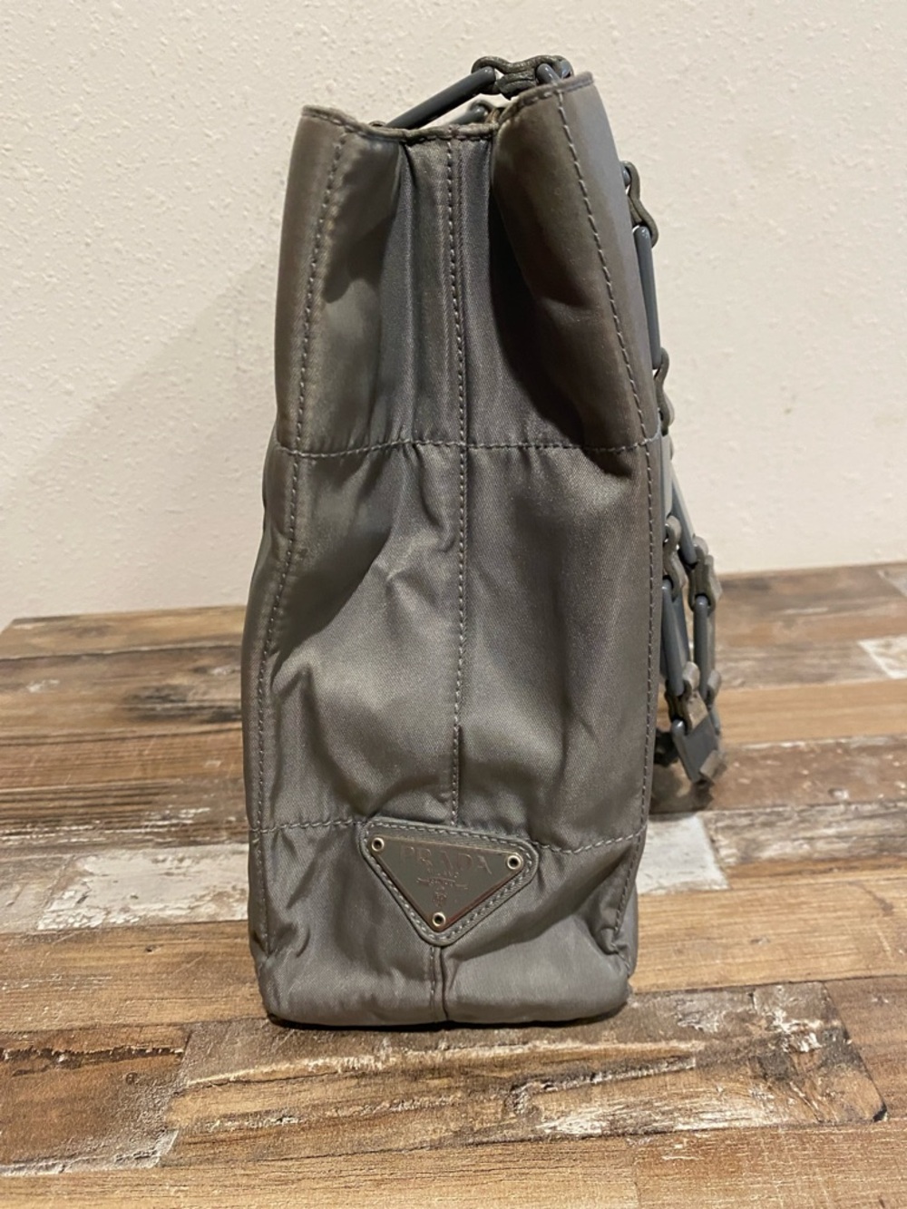 Prada Grey Nylon Tote Bag with COA - Picture 5 of 16